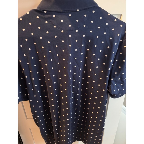Polo Ralph Lauren Men Classic Fit Polka Dot Navy Blue Polo Shirt Size M - Picture 5 of 5
